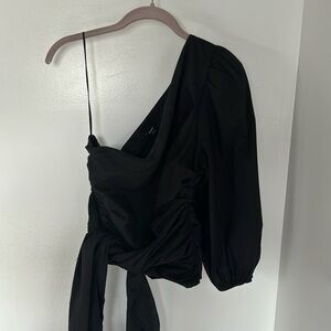 Express Black one shouldered shirt